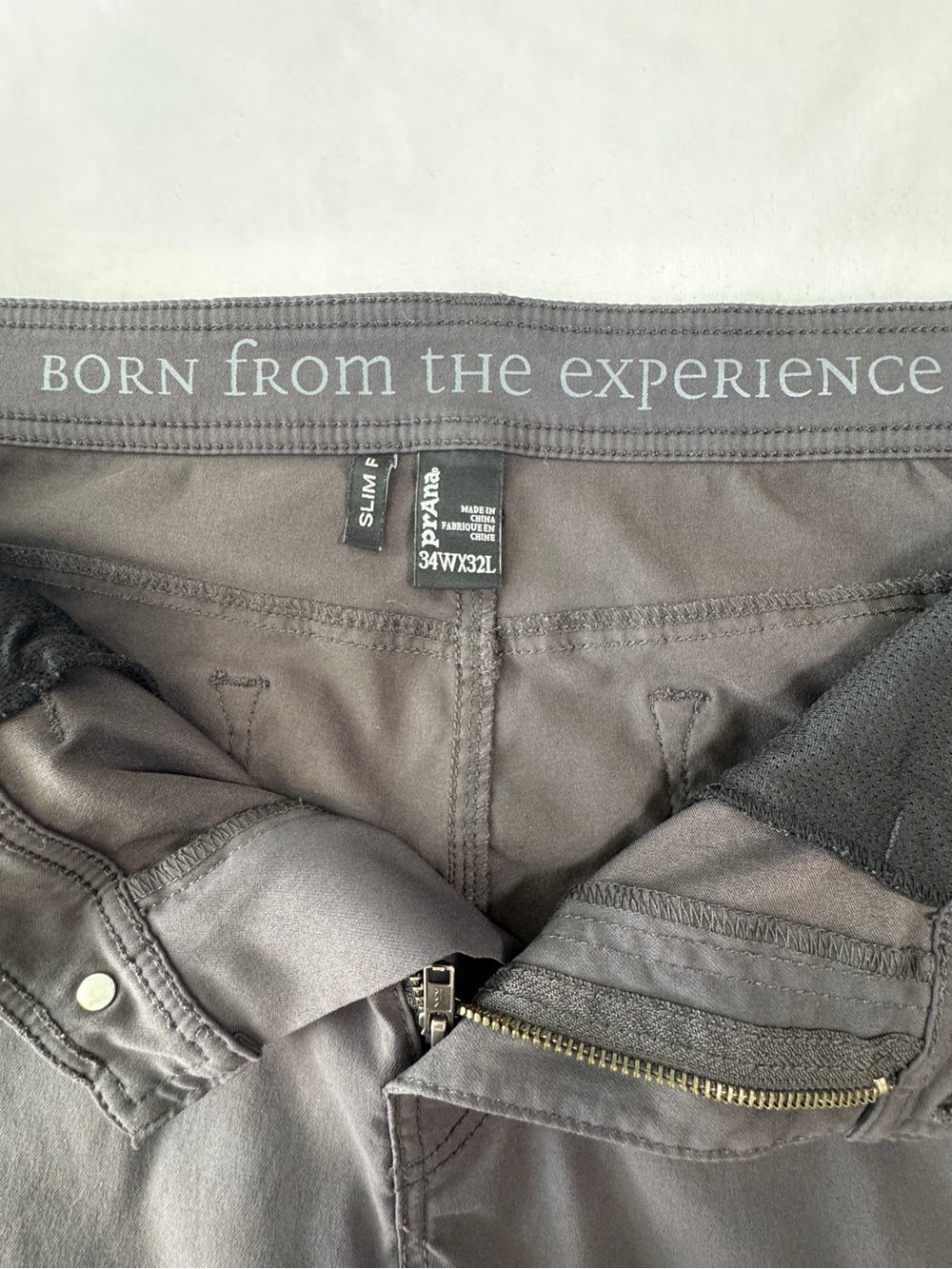 prAna Men's Slim Fit Breathe Pants Charcoal 34x32 Hiking Travel - Picture 5 of 10